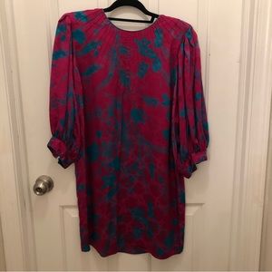 Vintage Flora Kung II Silk Dress